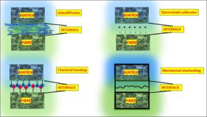 Interfacial bonding mechanisms of natural fibre-matrix composites 